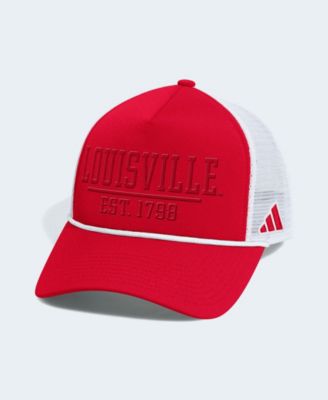 Men's  Red/White Louisville Cardinals Foam Front Trucker Adjustable Hat
