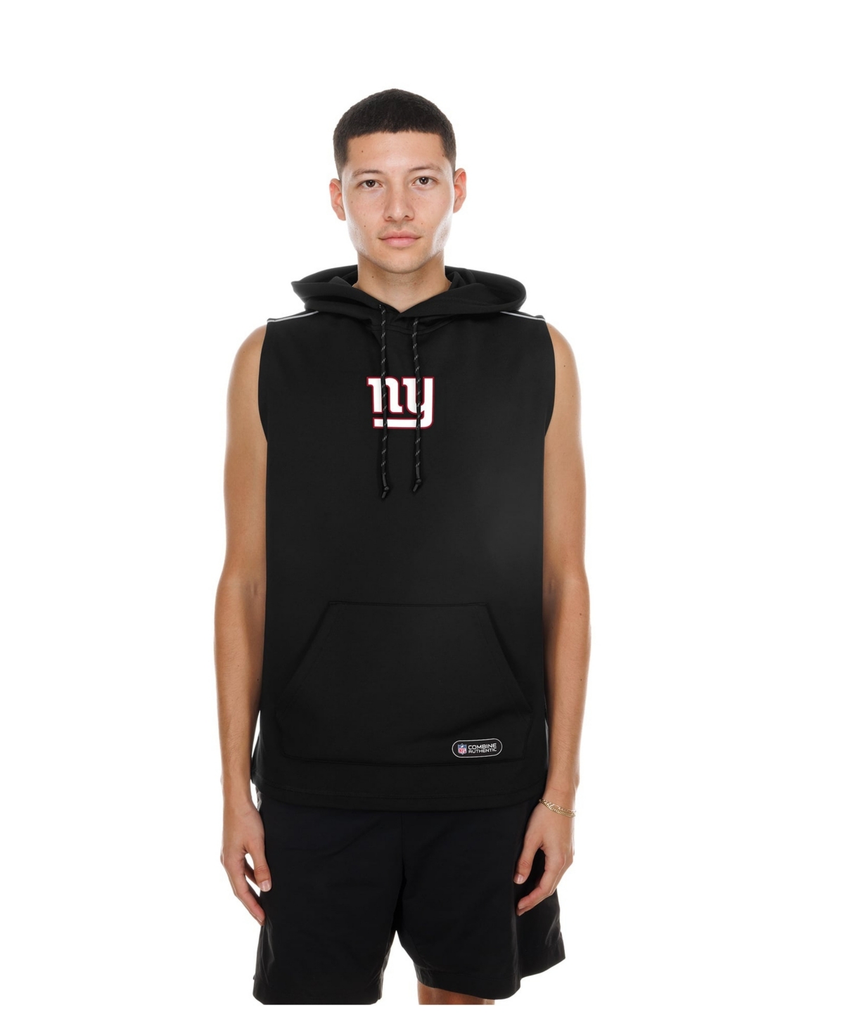 New Era Men's Black York Giants Combine Authentic Sleeveless Hoodie