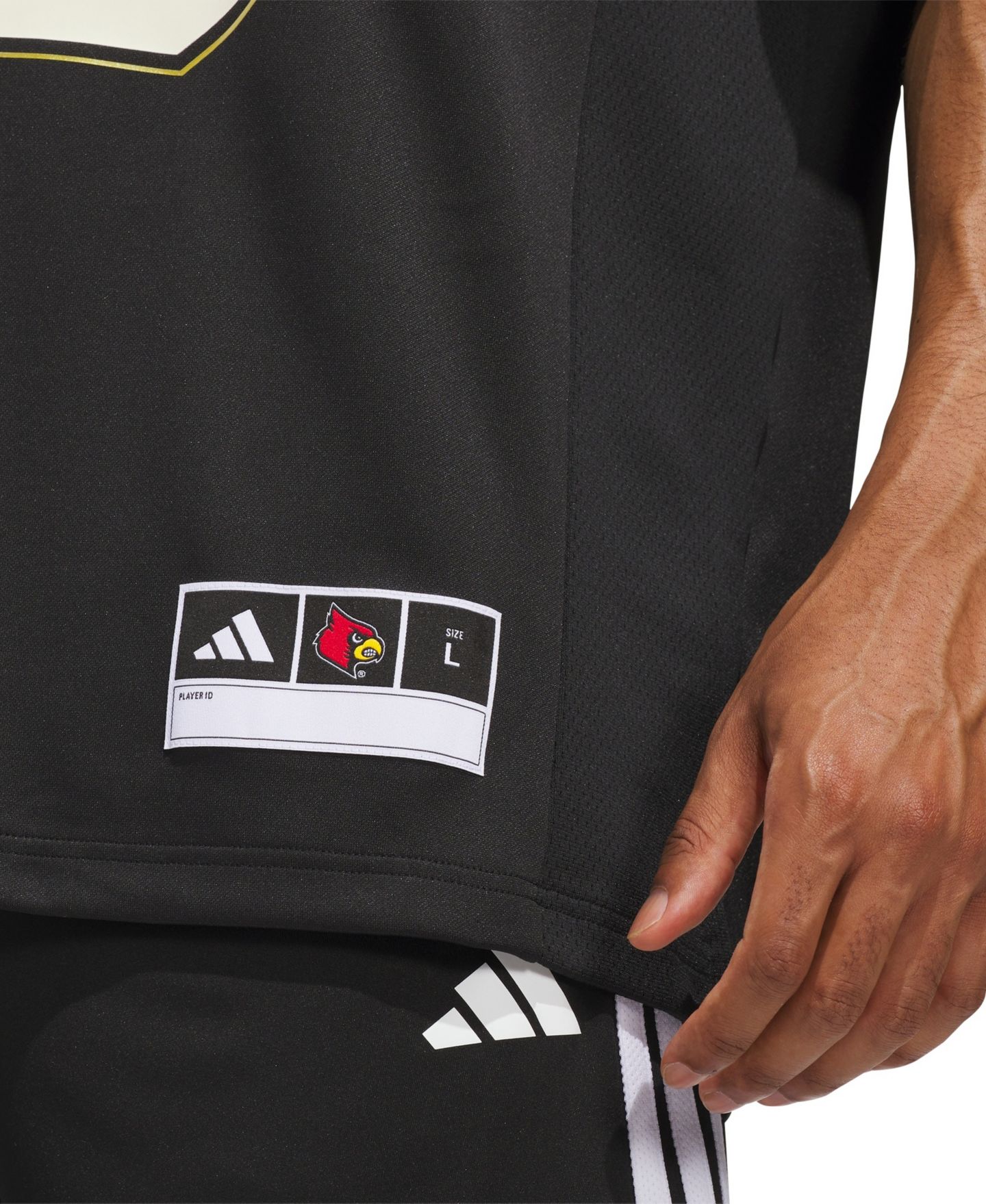 Мужской топ adidas #26 Black Louisville Cardinals For the Ville Premier Strategy Jersey — фото 4