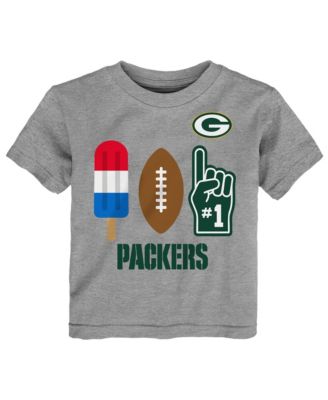 Toddler  Heather Gray Green Bay Packers Americana Pop T-Shirt