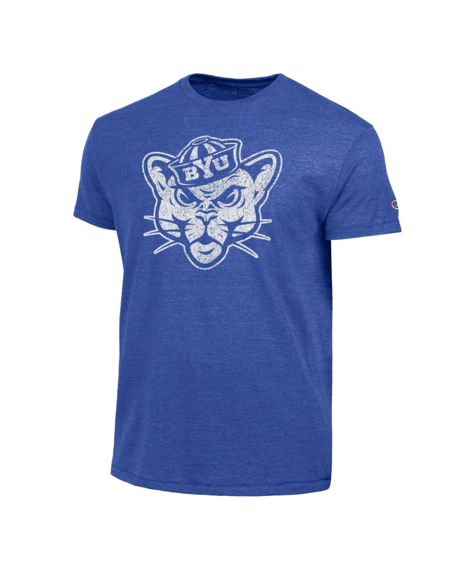 Men's Royal BYU Cougars Vintage Triumph Tri-Blend T-Shirt