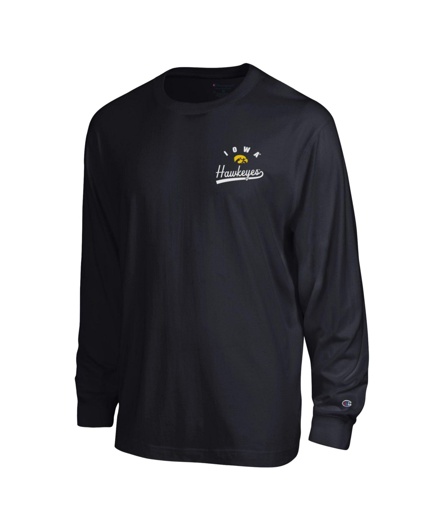 Men's Black Iowa Hawkeyes Laminated All-Star Long Sleeve T-Shirt