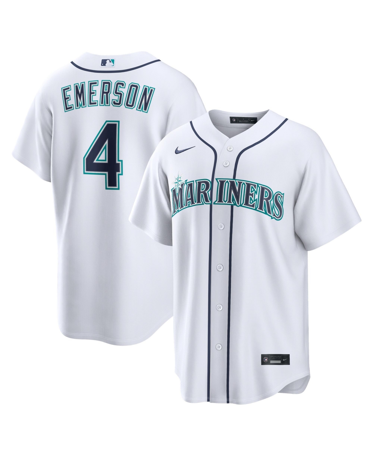 Nike Men's Colt Emerson White Seattle Mariners Home Replica Jersey