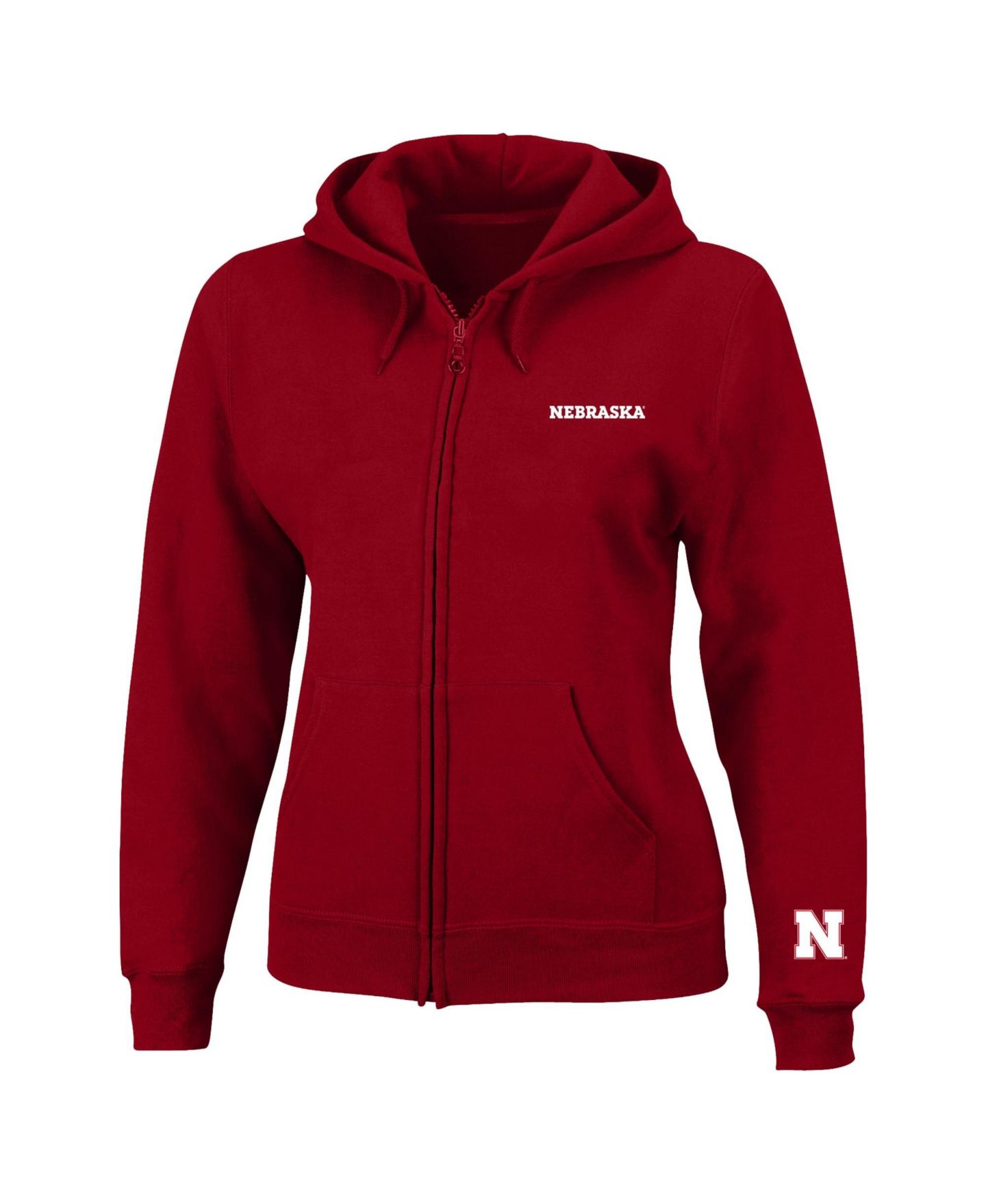 Женская куртка Profile Scarlet Nebraska Huskers Plus Size Full-Zip Hooded, цвет: Алый — фото 1