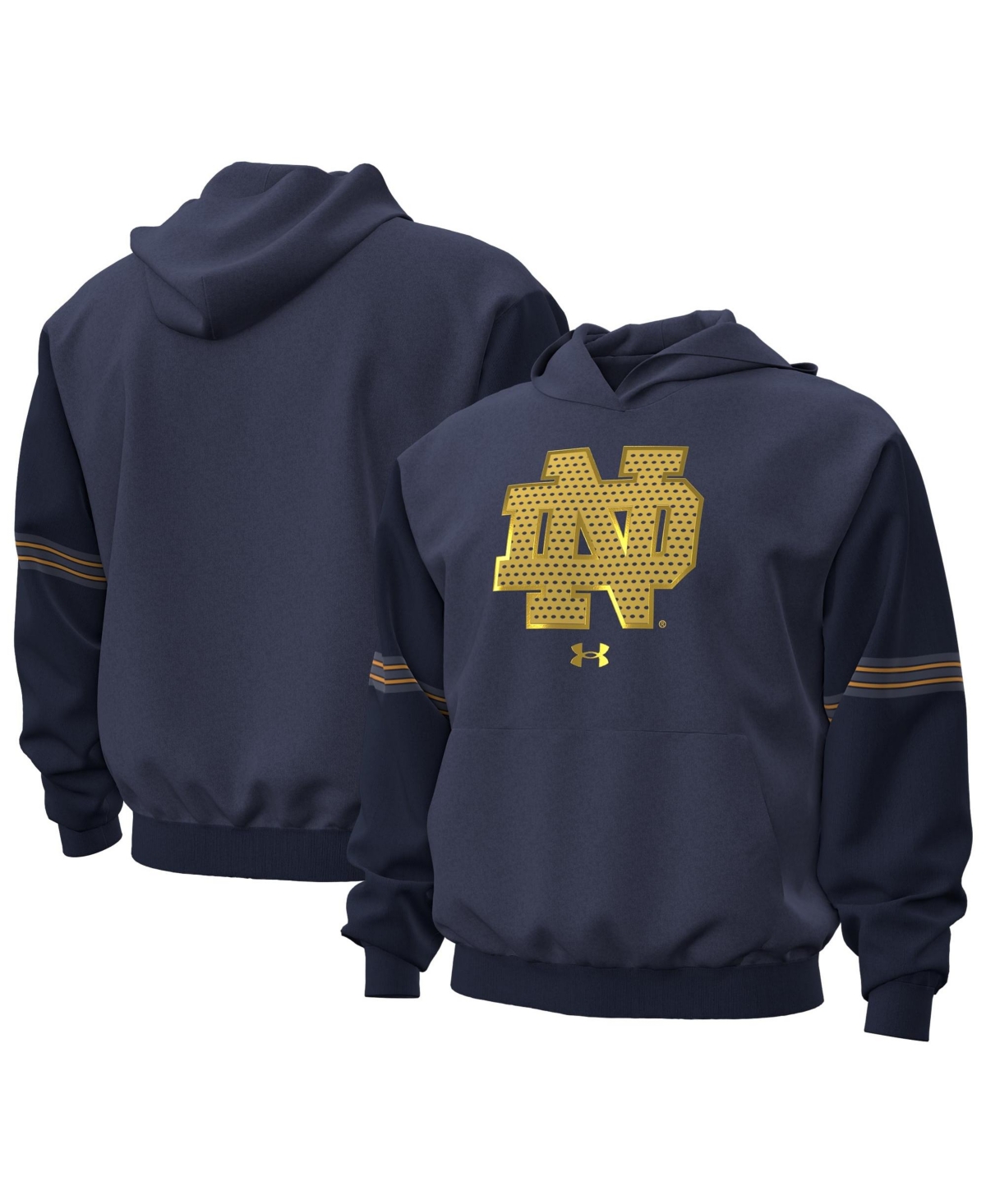 Under Armour Men's Navy Notre Dame Fighting Irish 2026 Shamrock Series Jersey Icon Taped Hoodie