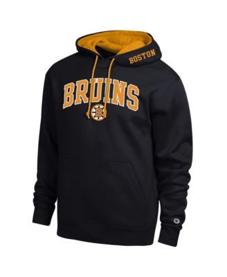 Men's Black Boston Bruins Contrast Hoodie