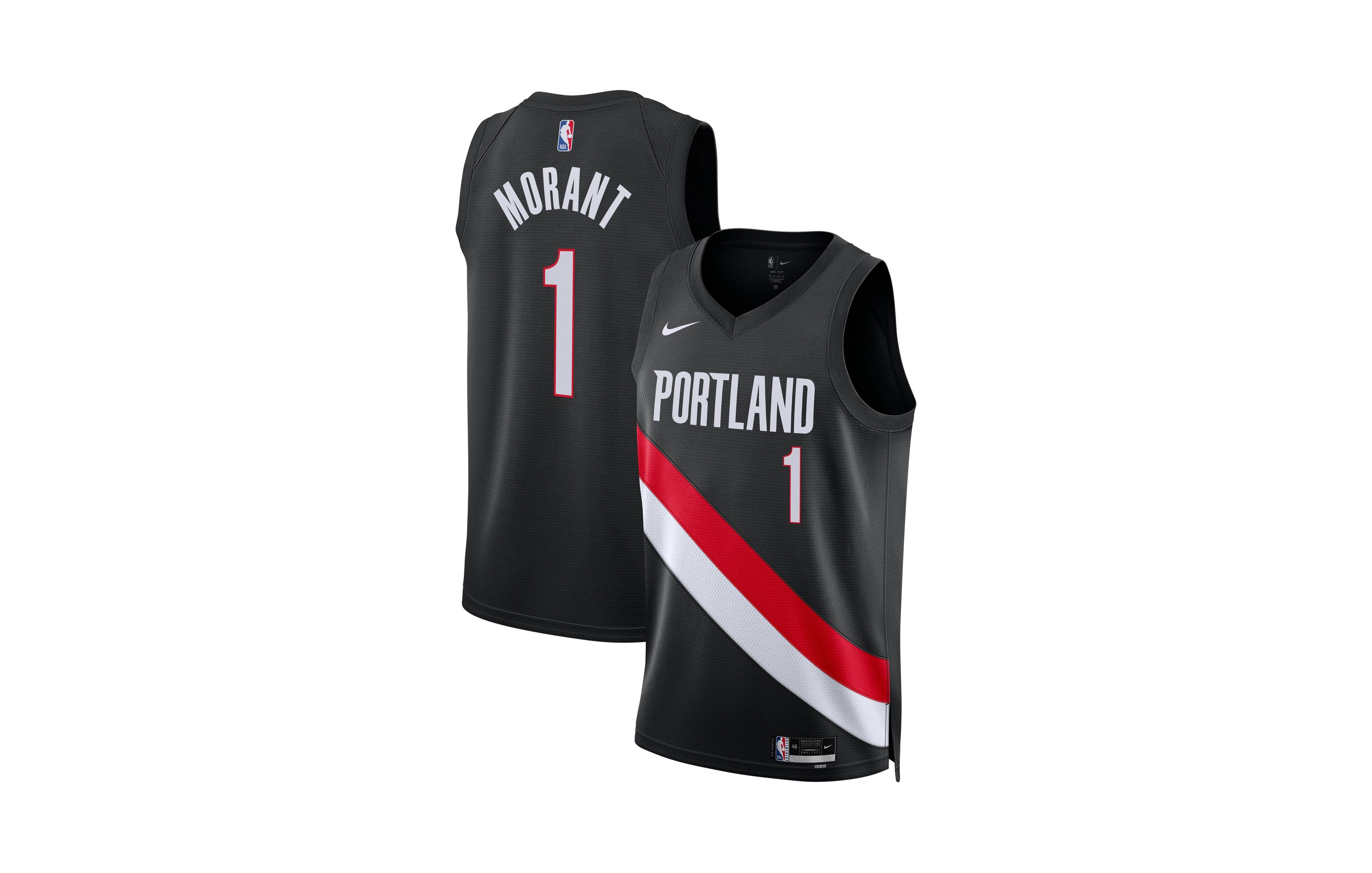 Nike Men's and Women's Ja Morant Black Portland Trail Blazers Swingman Jersey - Icon Edition