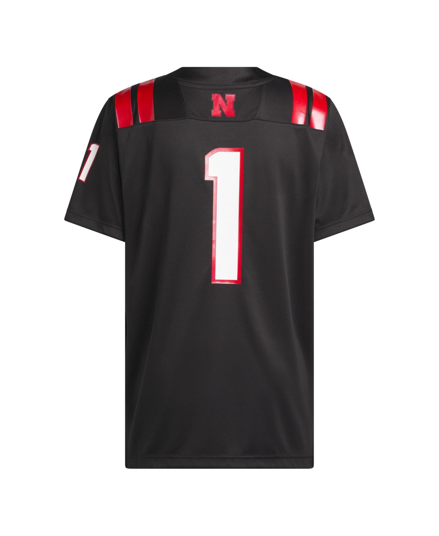 Мужской топ adidas #1 Black Nebraska Huskers Our Red Burns Brighter Premier Strategy Jersey — фото 7