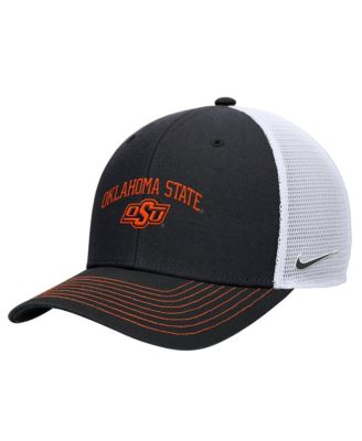 Men's Black Oklahoma State Cowboys Rise Adjustable Trucker Hat
