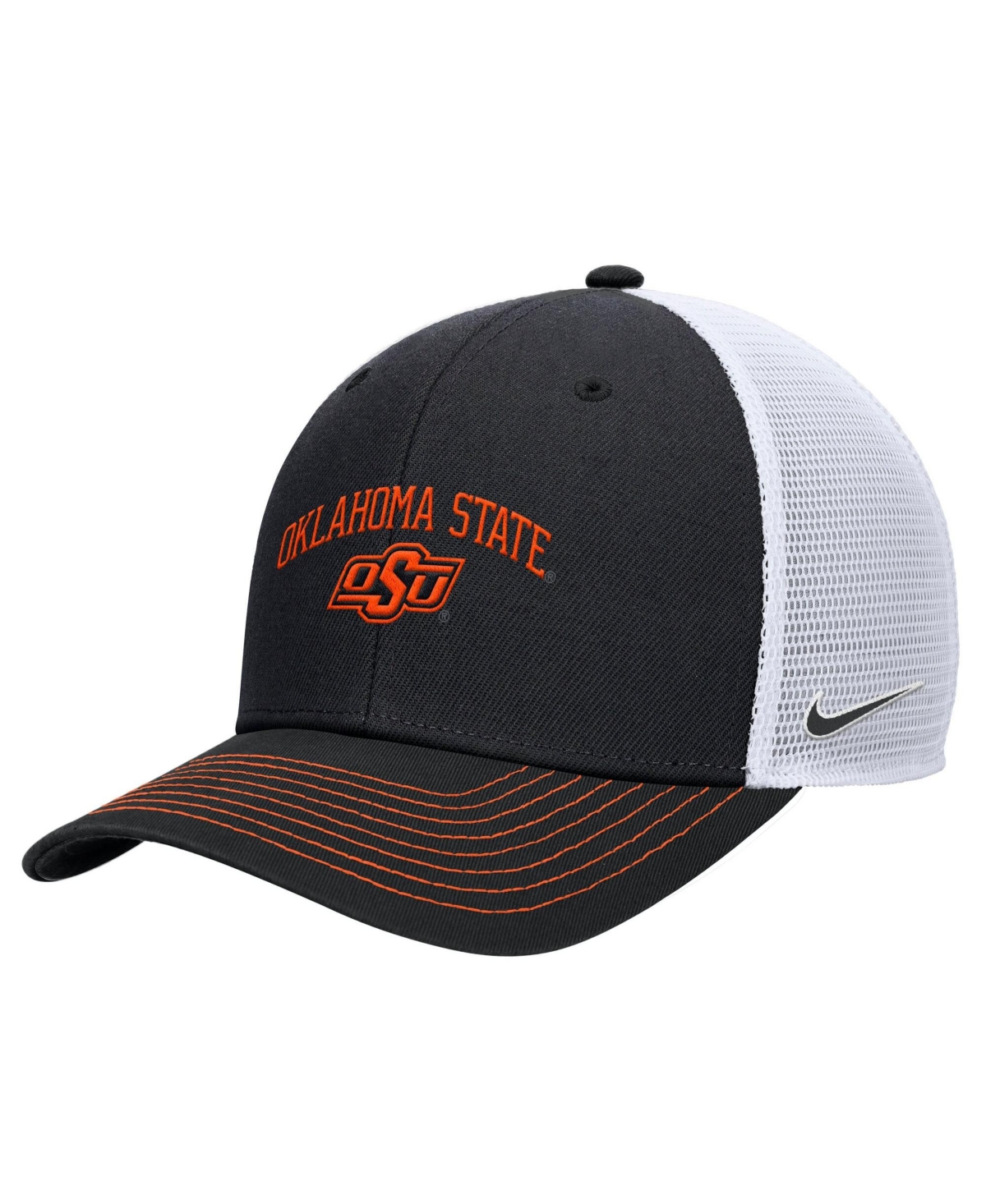 Nike Men's Black Oklahoma State Cowboys Rise Adjustable Trucker Hat