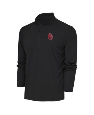 Men's Charcoal Oklahoma Sooners Tribute Quarter-Zip Top