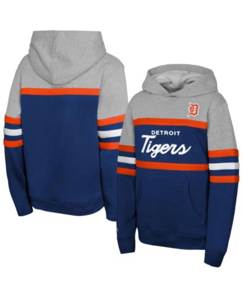 Детское худи Mitchell & Ness Navy/Grey Detroit Tigers Cooperstown Head Coach Pullover