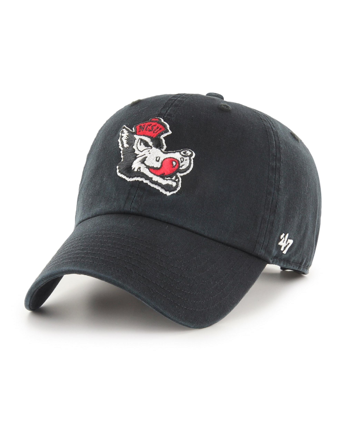 '47 Brand Men's Black Nc State Wolfpack Vault Clean Up Adjustable Hat