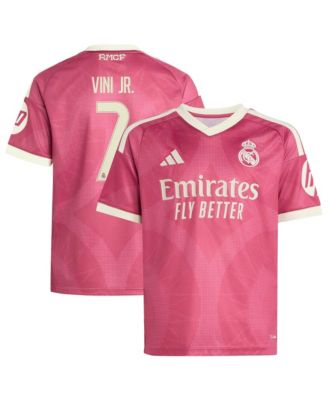 Big Boys and Girls Vini Jr. Pink Real Madrid 2026/27 Third Replica Jersey