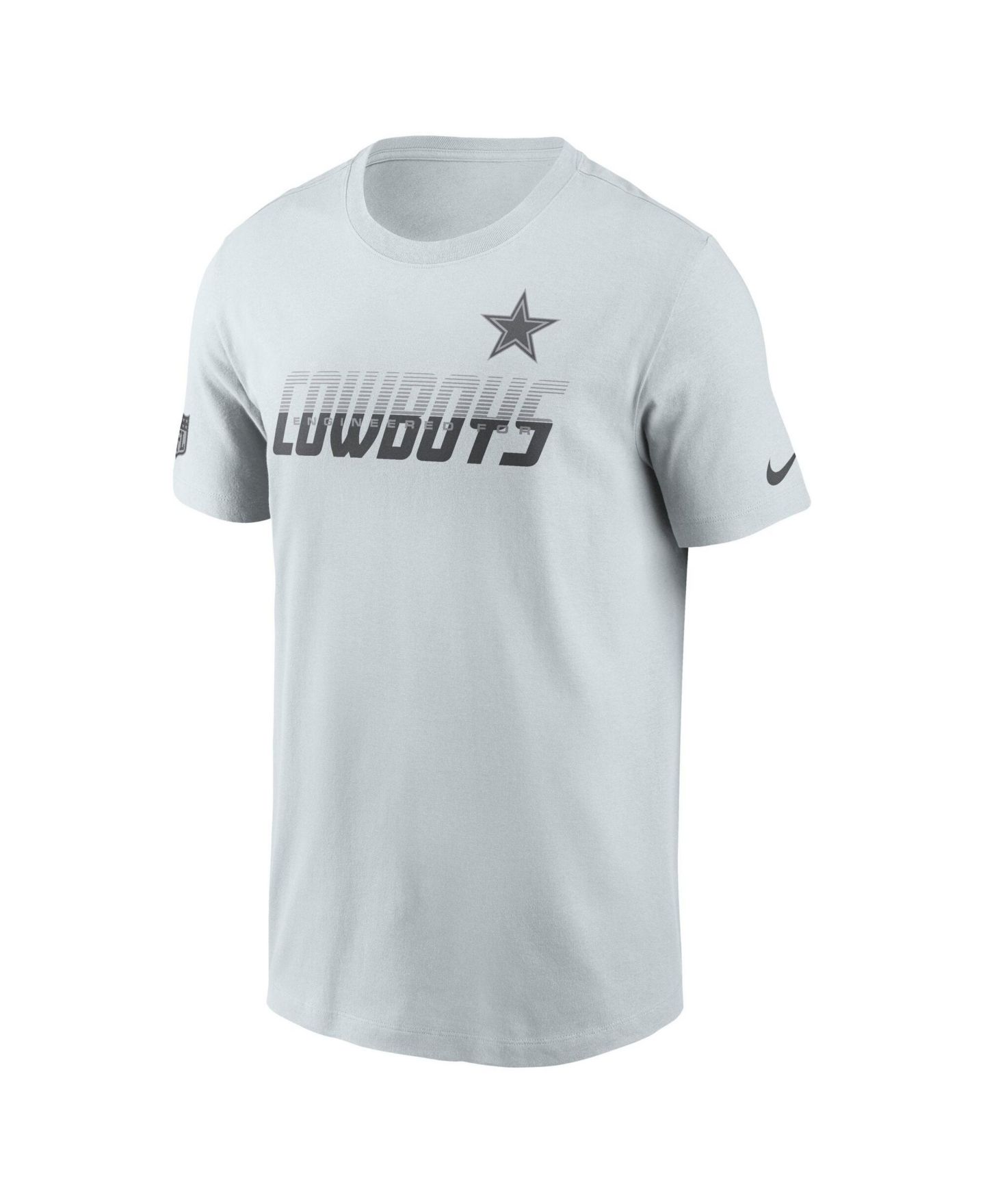 Мужская футболка Nike Gray Dallas Cowboys Sideline Dri-FIT, цвет: Платиновый — фото 3