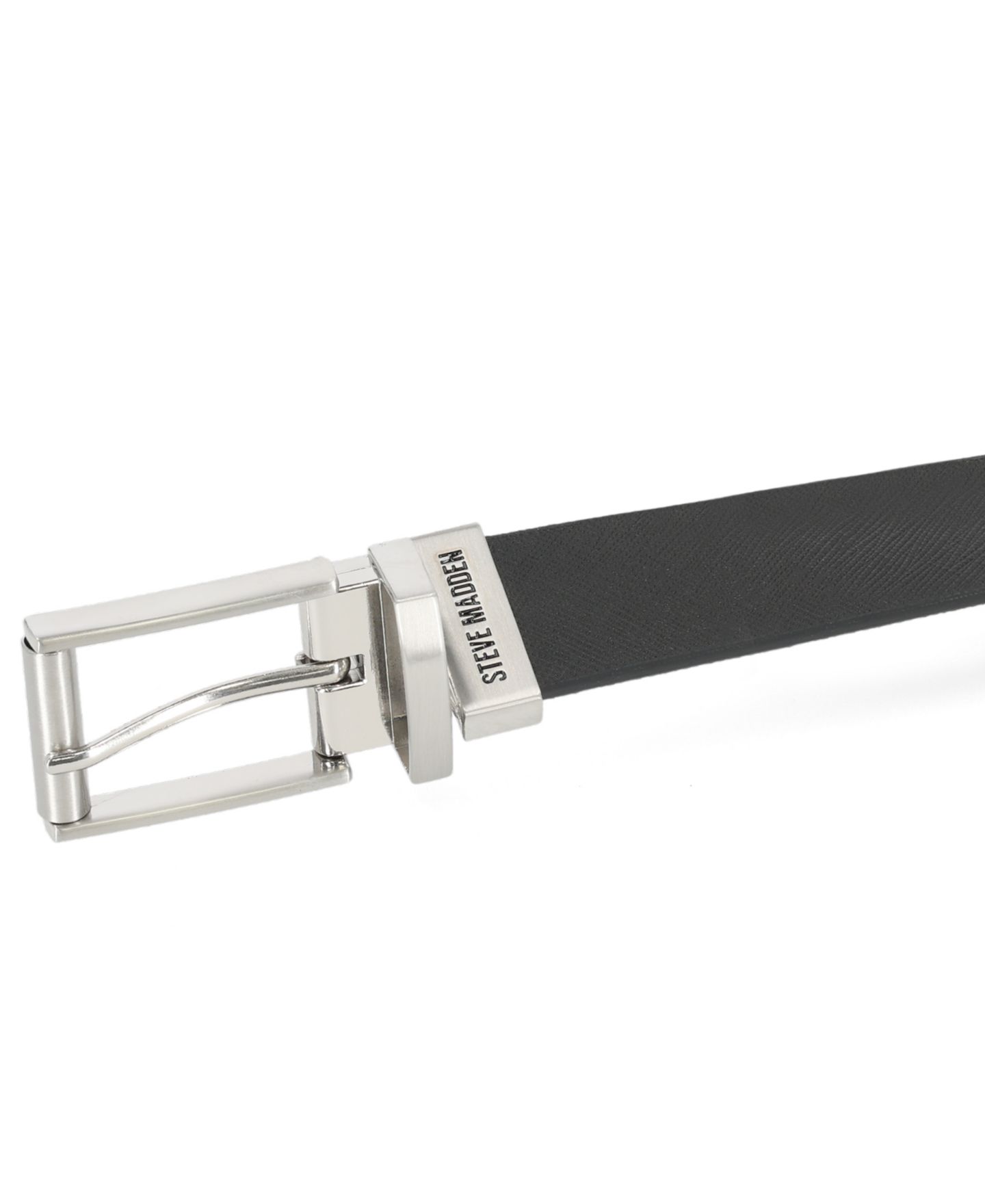Мужской ремень Steve Madden Reversible Roller Buckle Belt, цвет: Чёрный / Коричневый — фото 4