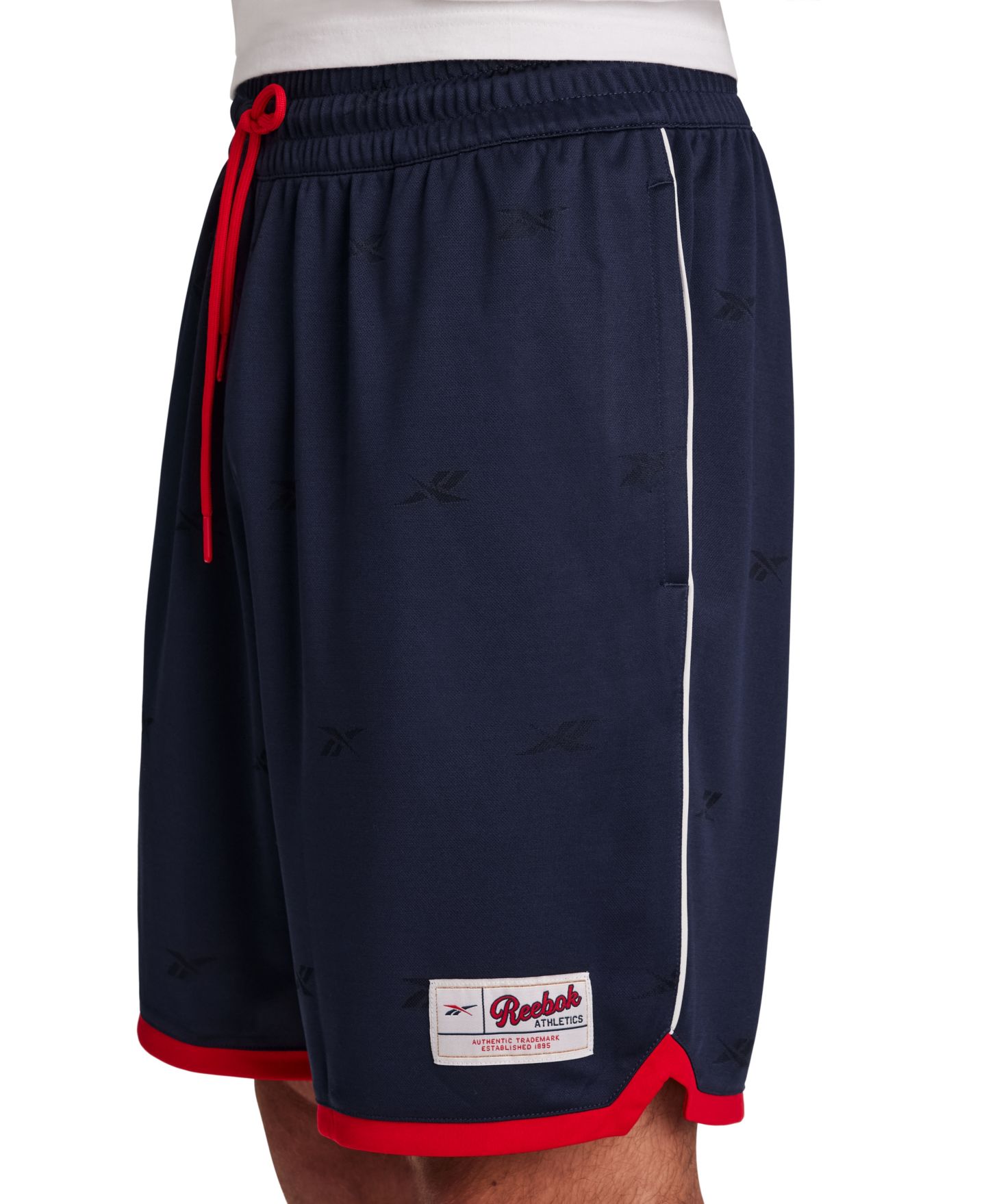 Мужские шорты Reebok United Americana-Print Shorts, 9" Inseam, цвет: Тёмно-синий — фото 4