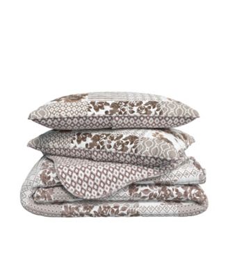 Cottage Floral Patchwork Quilt Set with Shams