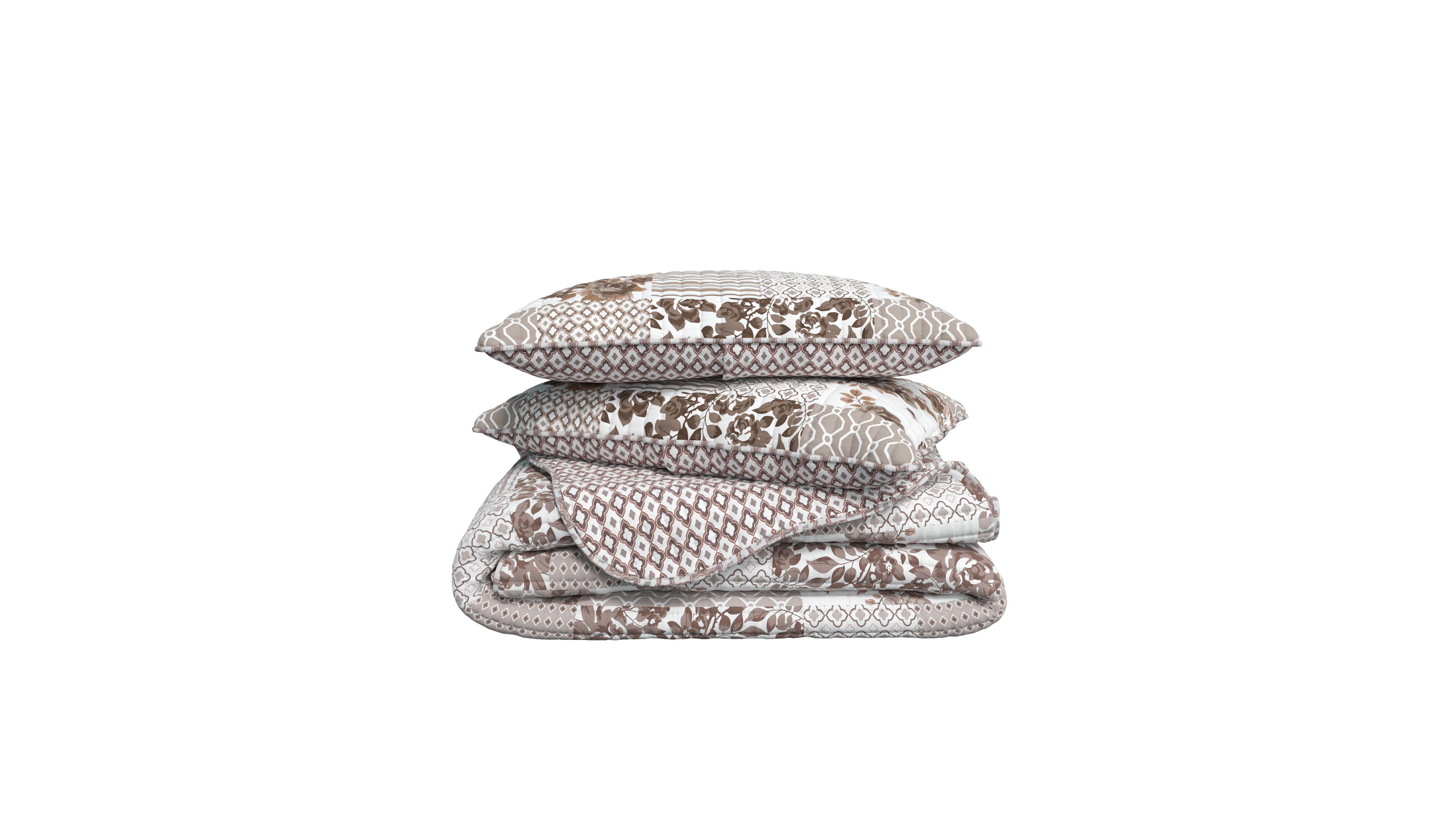 Linery & Co Cottage Floral Patchwork Quilt Set with Shams