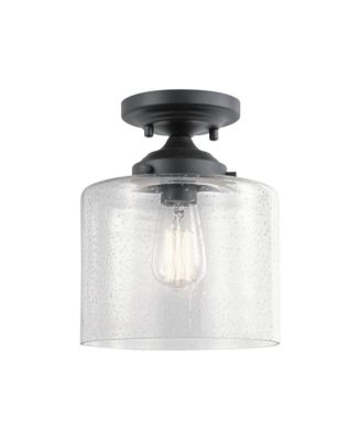 Winslow 8 1/2" Wide and Seeded Glass Ceiling Light
