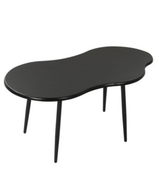 39.5 Inch Cloud Shape Coffee Table with Powder-Coated Metal Frame