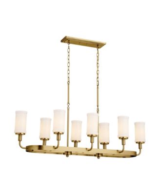 Vetivene 46 1/2" Wide Brass 8-Light Linear Chandelier
