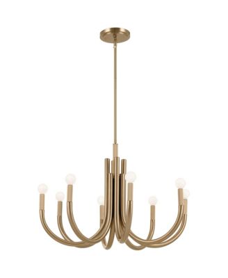 Odensa 29 1/4"W Champagne Bronze 8-Light Chandelier