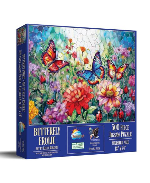 Детский пазл SunsOut Butterfly Frolic 500 Piece Jigsaw Puzzle, Ages 15+