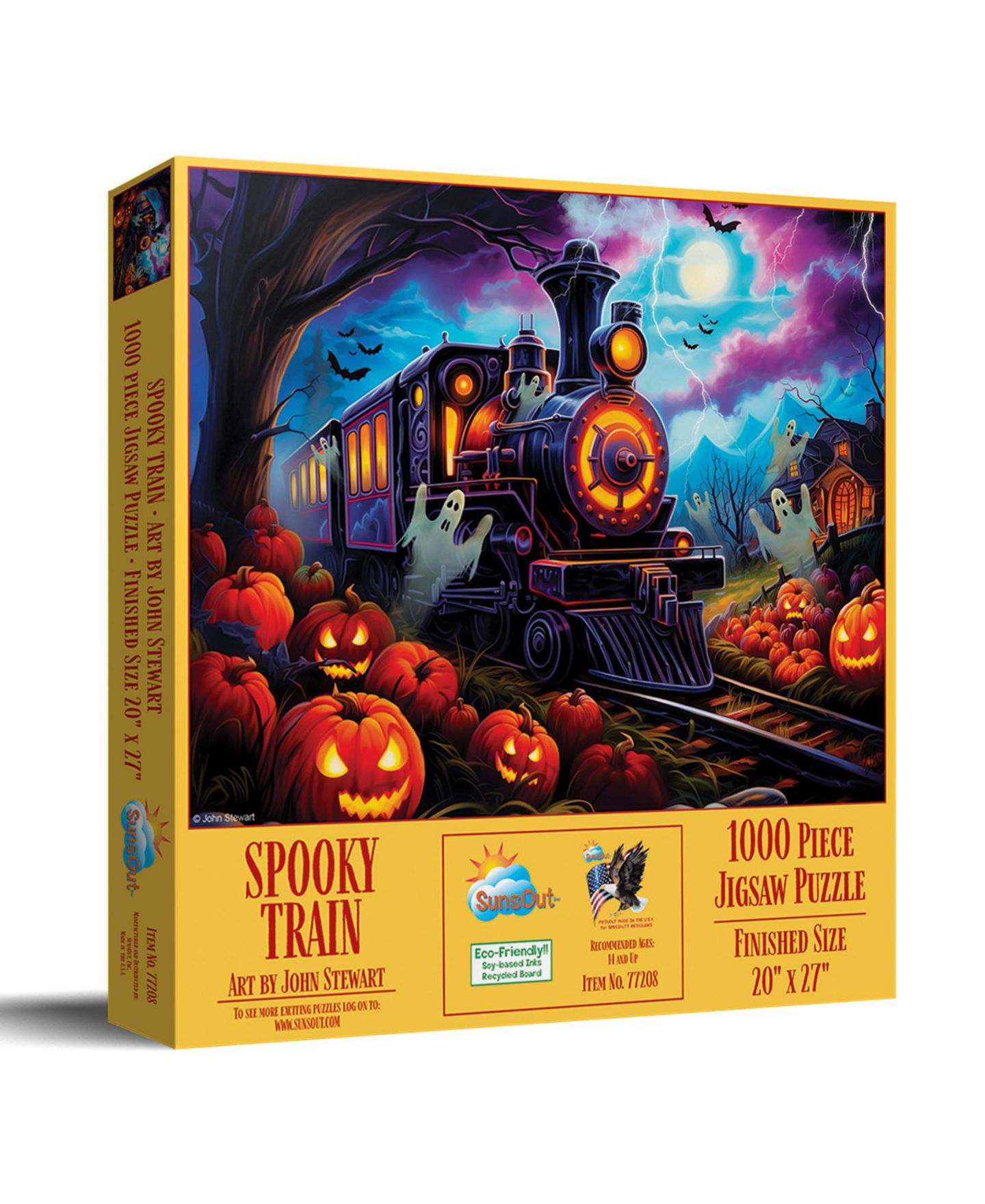 Детский пазл SunsOut Spooky Train 1000 piece Jigsaw Puzzle for Adults Halloween — фото 1