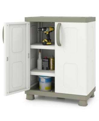 Freestanding Buffet Cabinet Sideboard with 2 Doors and Adjustable Shelves for Kitchen and Garage