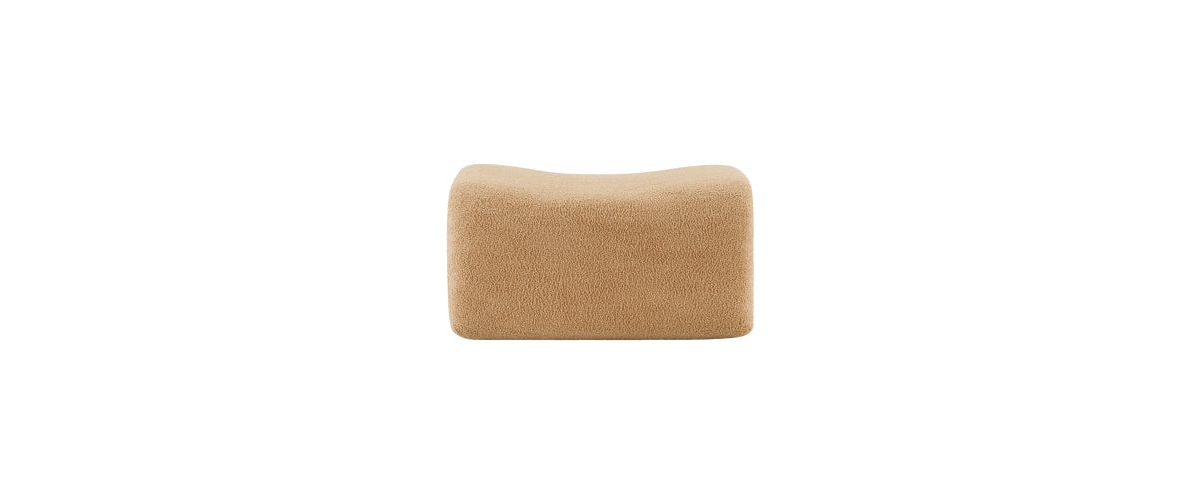 Flynama Teddy Fabric Ottoman Modular Sectional Sofa Accent Ottoman Camel