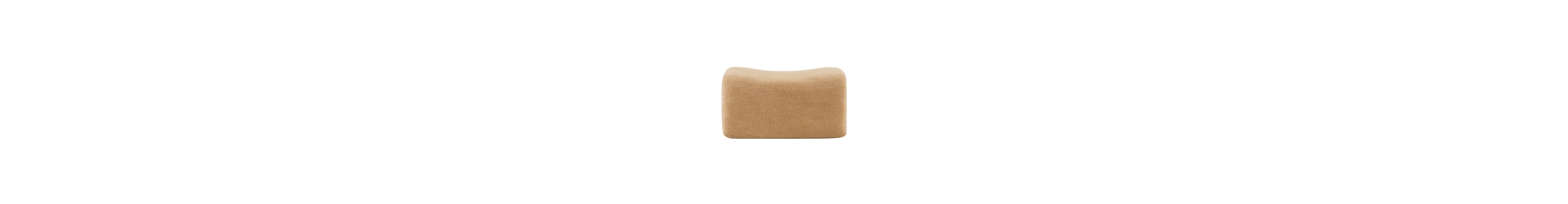 Flynama Teddy Fabric Ottoman Modular Sectional Sofa Accent Ottoman Camel