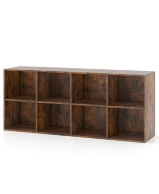 48 Inch 8-Cube Bookcase with Wide Countertop and Anti-Tipping Kits