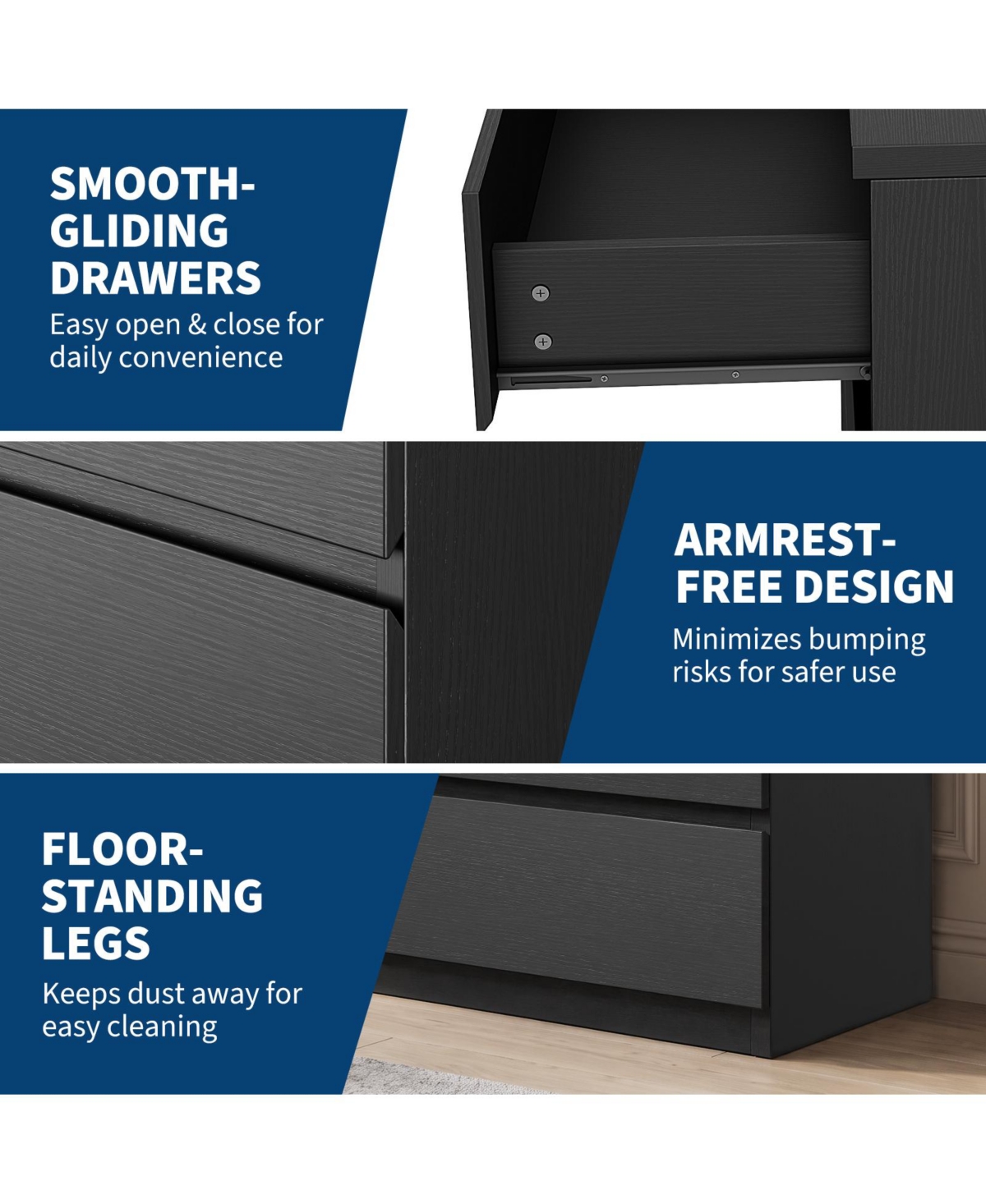 homfan 8 Drawer Dresser for Bedroom, Modern Chest of Drawers, Storage with Drawers Living Room, Hallway, Entryway, Bedroom