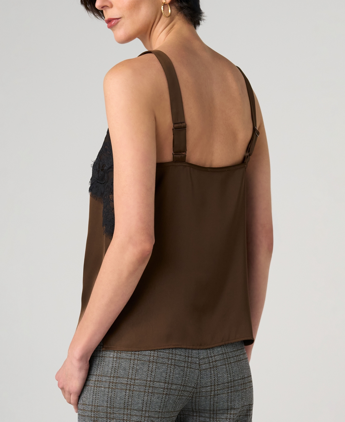 Liverpool Los Angeles Women's Sleeveless V-Neck Lace-Trim Camisole