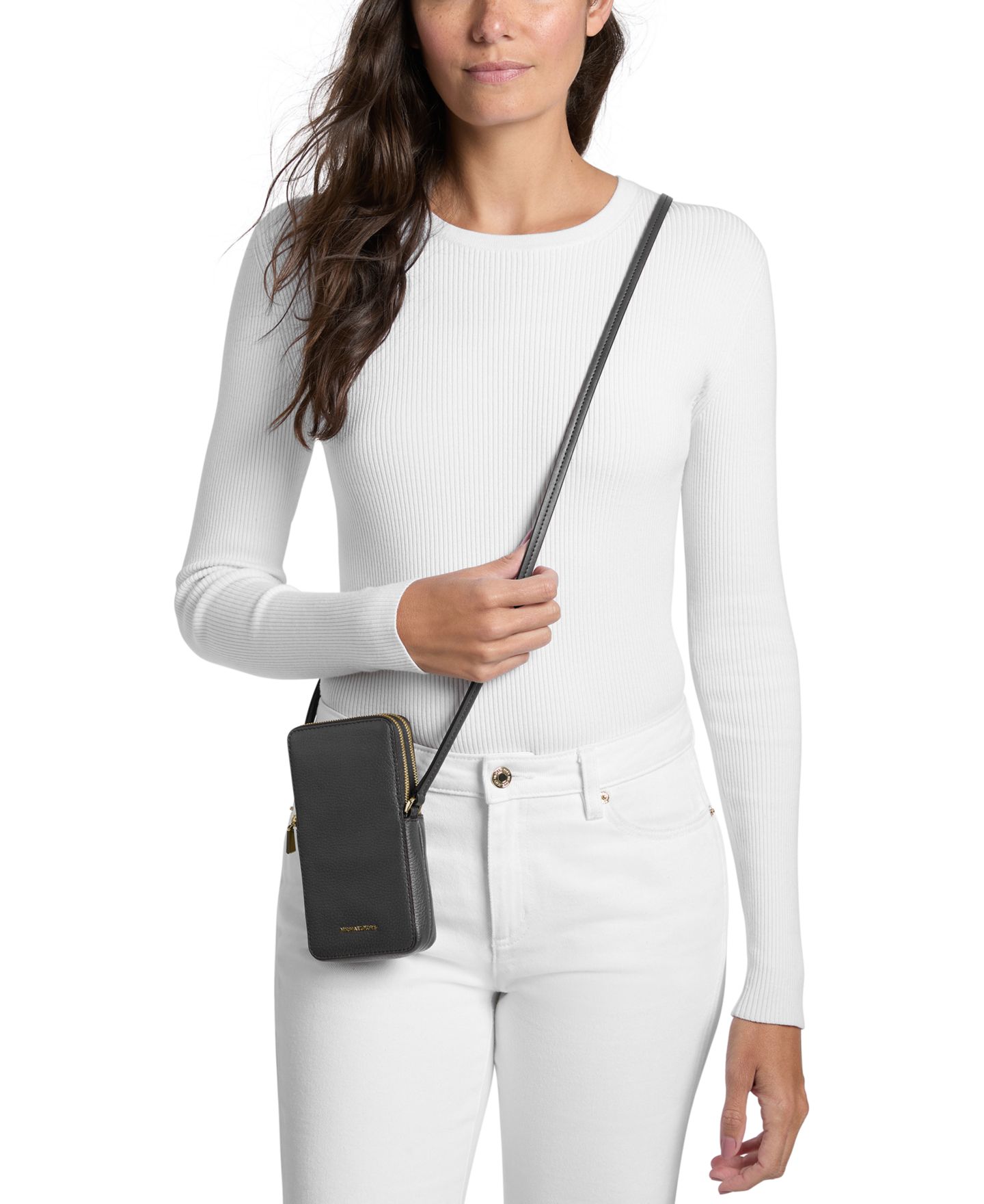 Женская сумка Michael Kors MICHAEL Jet Set Small North South Crossbody Handbag, цвет: Чёрный — фото 3