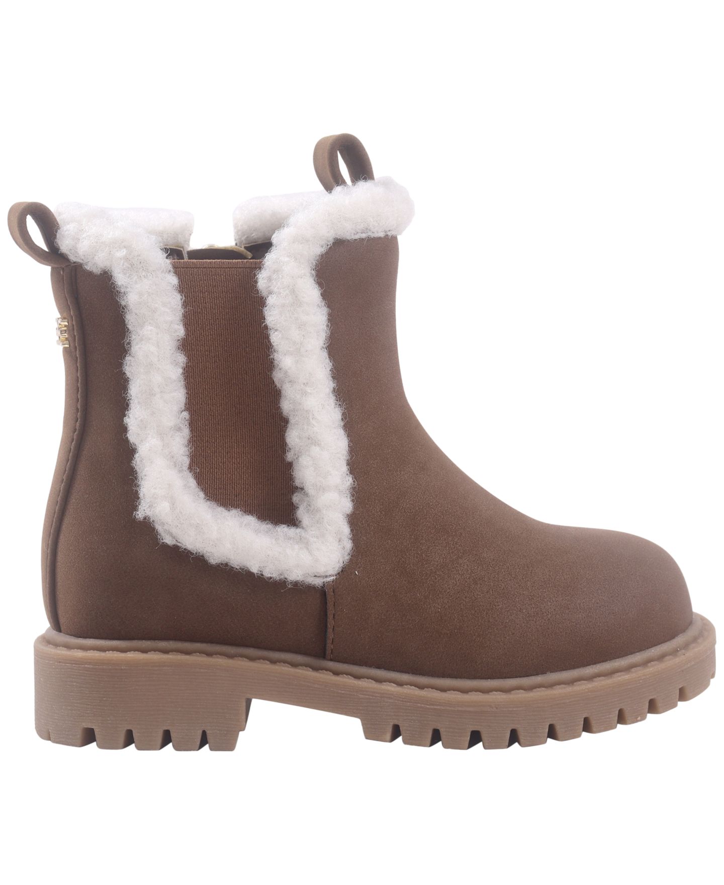 Ботинки Sam Edelman Lucianna Sherpa Side-Zipper для девочек-малышей, цвет: Коричневый — фото 2
