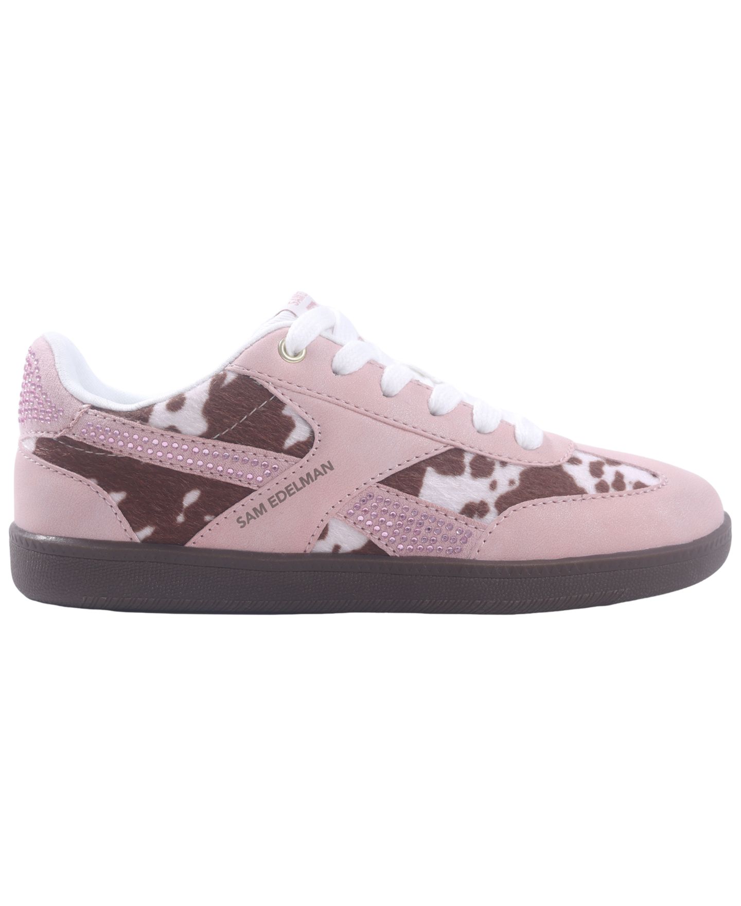 Детские кроссовки Sam Edelman Tenny Val Cow-Print Low-Top, цвет: Розовый — фото 2