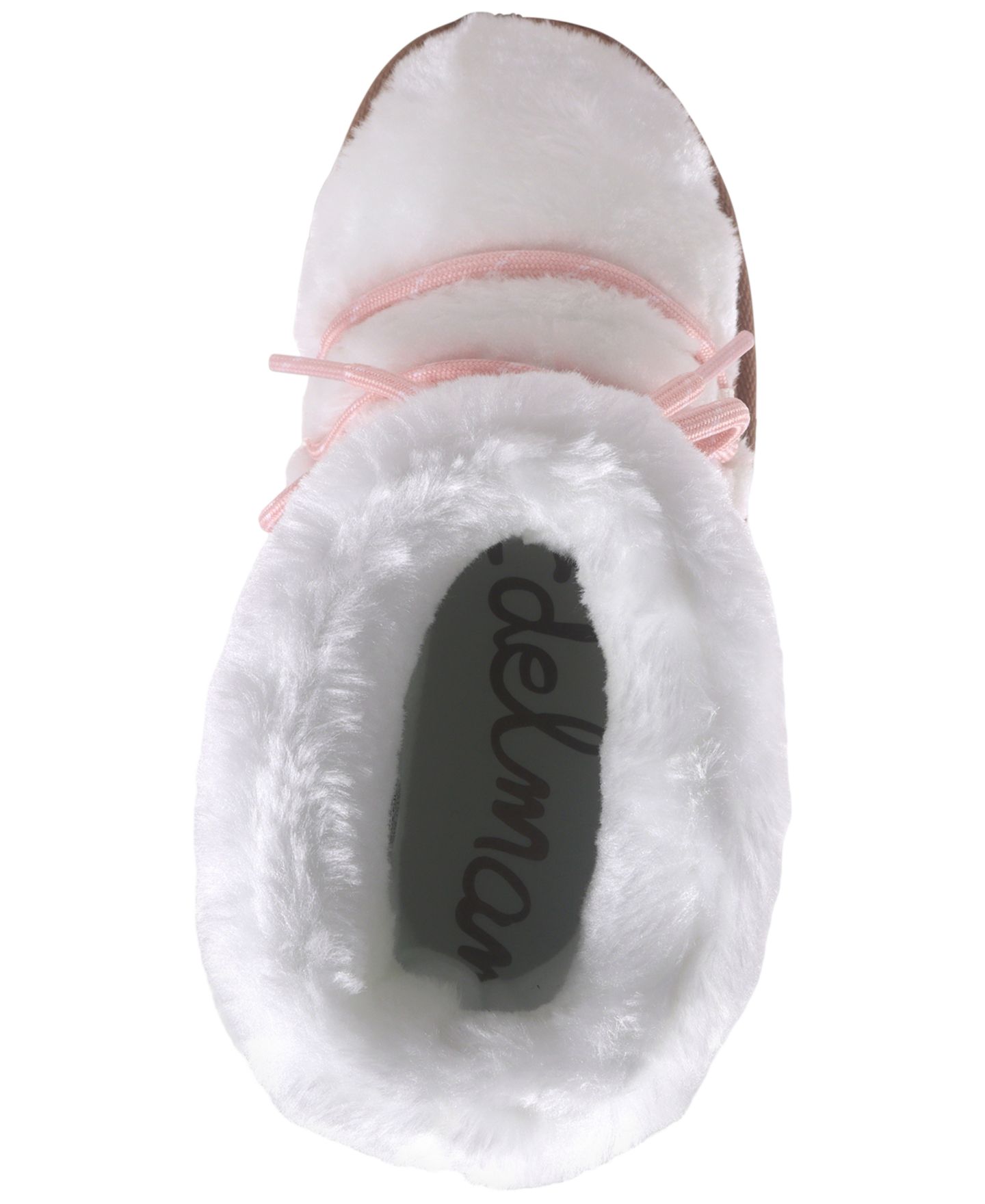 Ботинки Sam Edelman Nevi Winter Beaded Wrap-Around Lace для девочек, цвет: Коричневый / Белый — фото 4