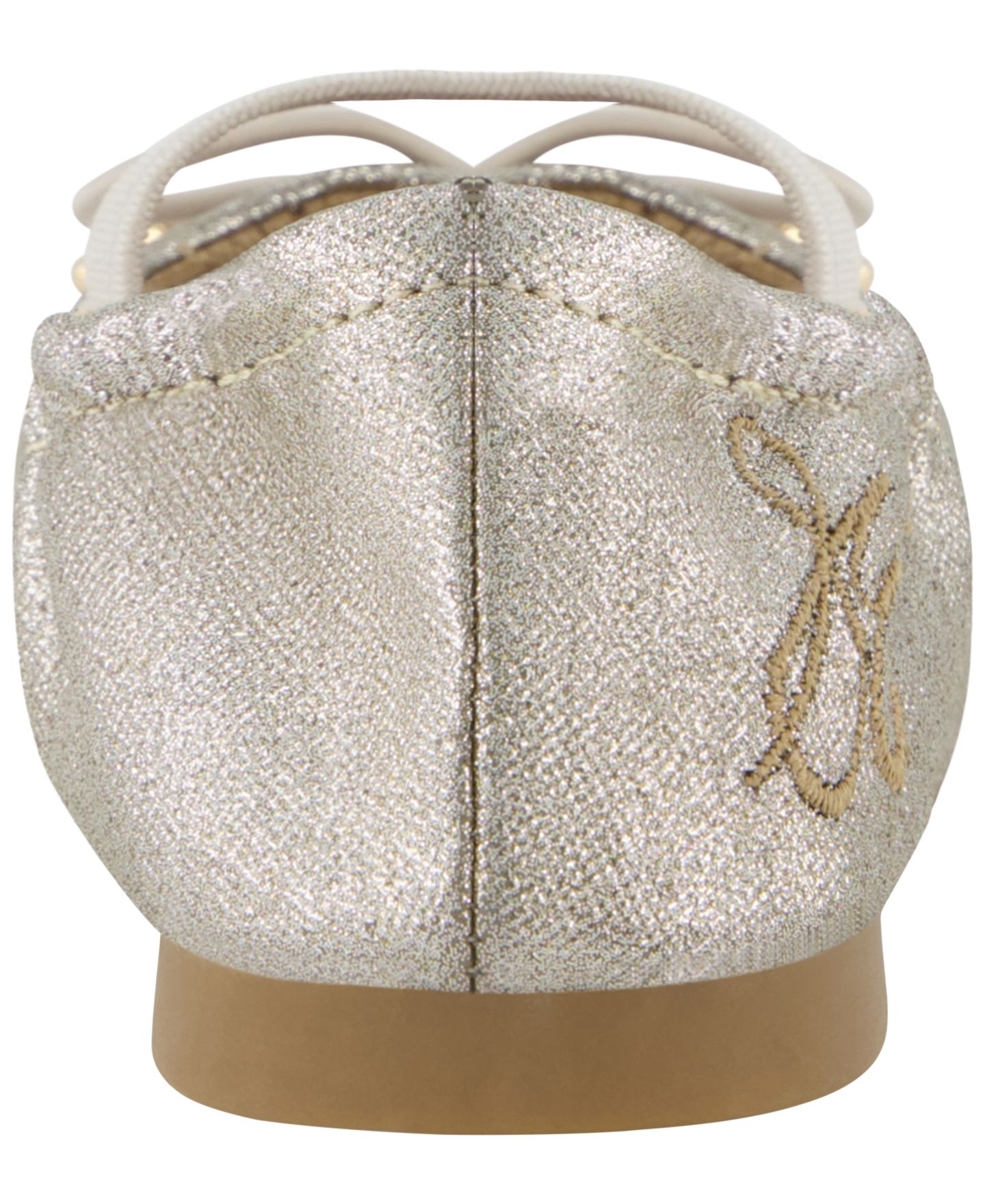 Балетки Sam Edelman Felicia Flex Round-Toe Bow-Detail для девочек, цвет: Серебряный / Золотой — фото 3