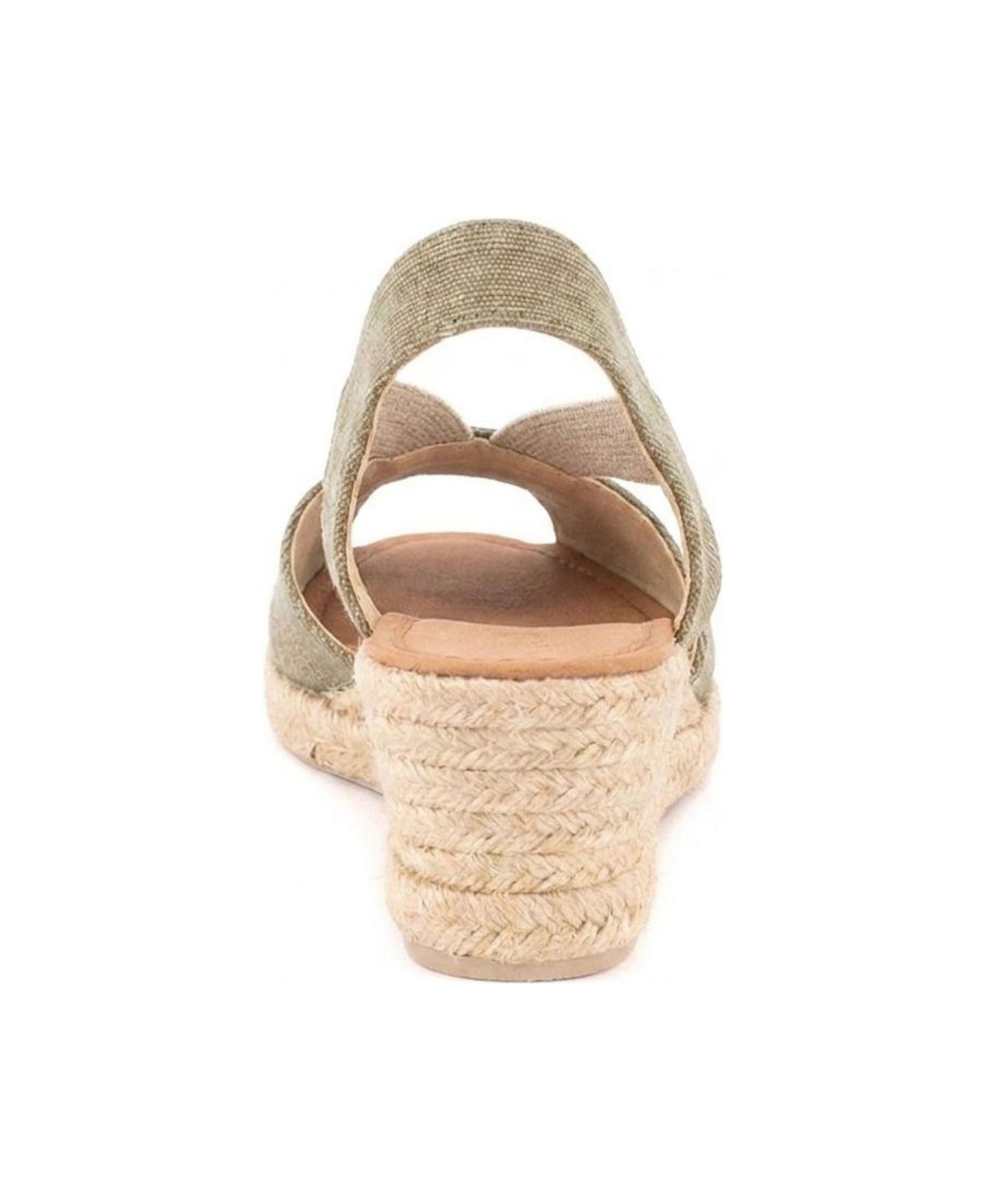 Женские сандалии Menina Step Floirac Low Taupe Flat Espadrilles, цвет: Оливковый — фото 4
