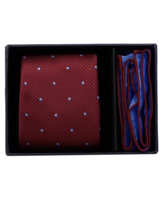 Men's 2-Piece Dot Tie and Pocket Square Half Box Set