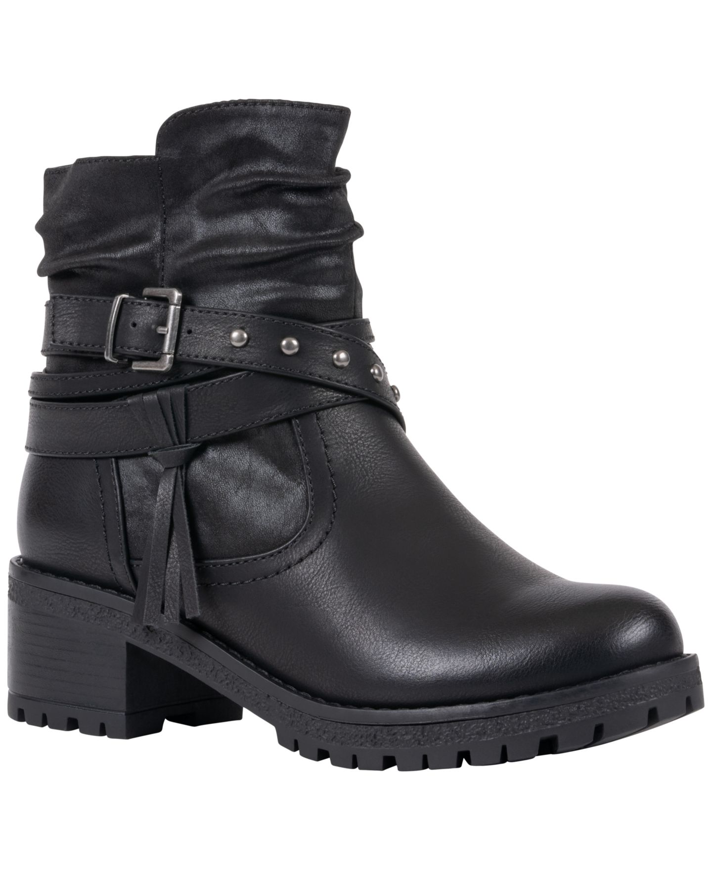Женские ботинки GC Shoes Pauline Lug Sole Slouchy Booties, цвет: Чёрный — фото 1