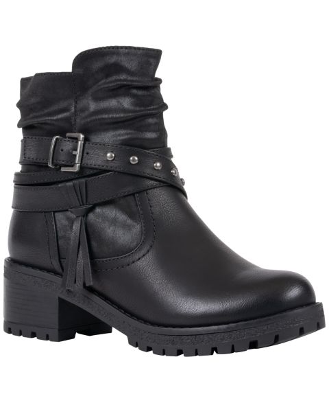Женские ботинки GC Shoes Pauline Lug Sole Slouchy Booties, цвет: Чёрный