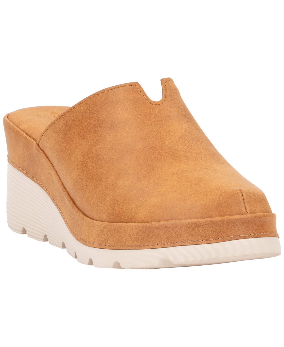 GC Shoes Alna Womens Round Closed Toe Clogs, 8 Medium, Brown