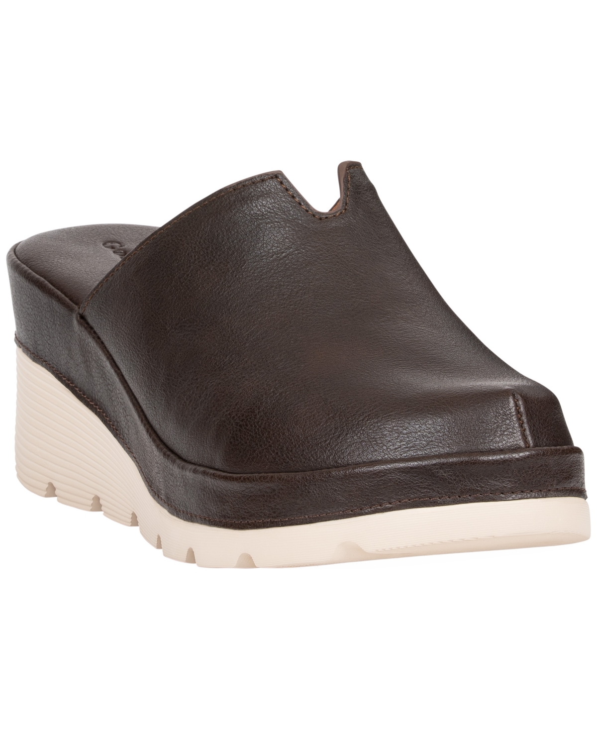 GC Shoes Alna Womens Round Closed Toe Clogs, 9 Medium, Brown