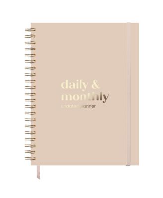 Undated Daily Monthly Planner Hourly Schedule Time Blocking Hardcover Spiral Notebook