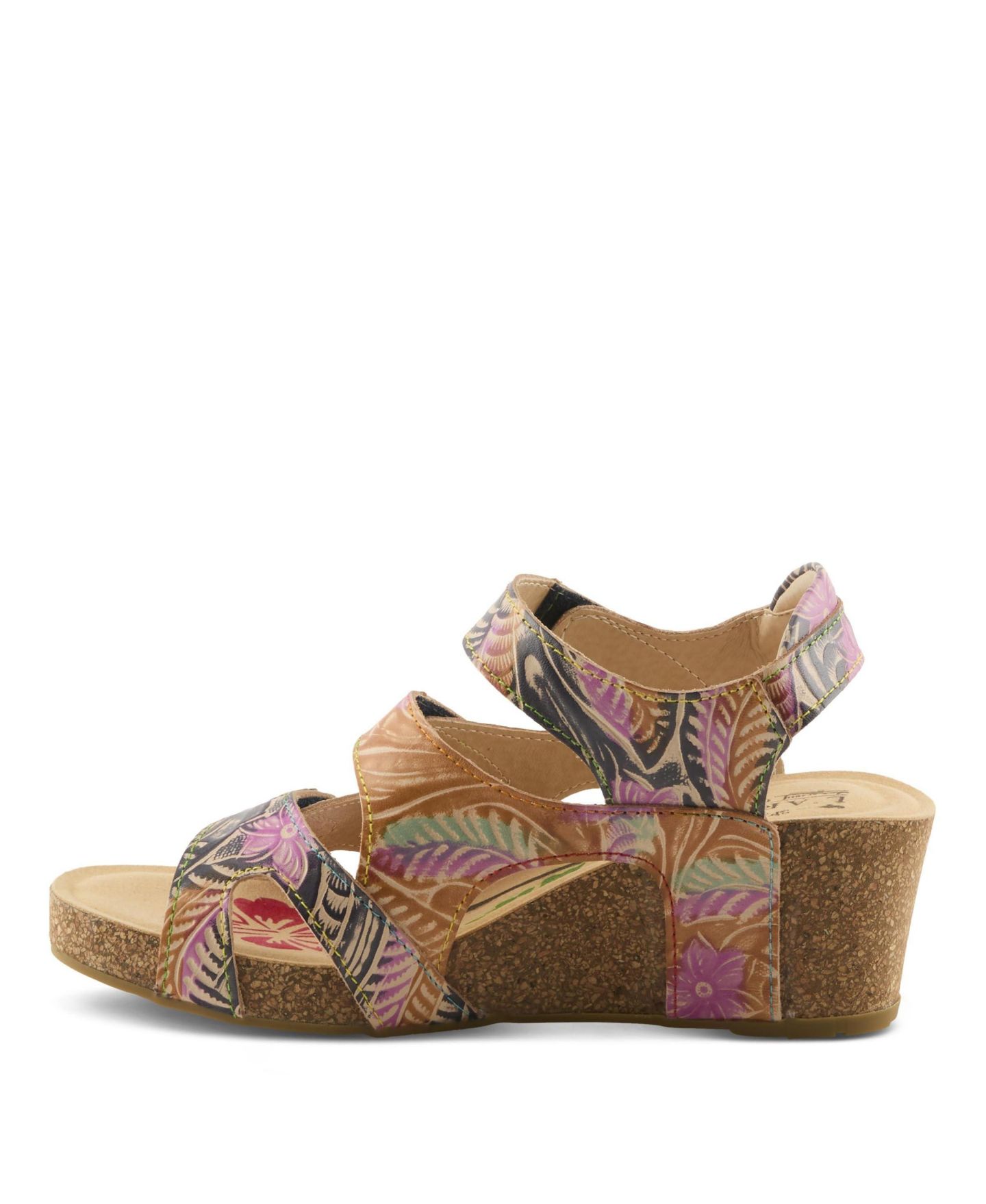 Женские сандалии L'Artiste Bonvoyage Wedge Sandal with Molded Footbed, цвет: Тёмно-синий разноцветный — фото 2
