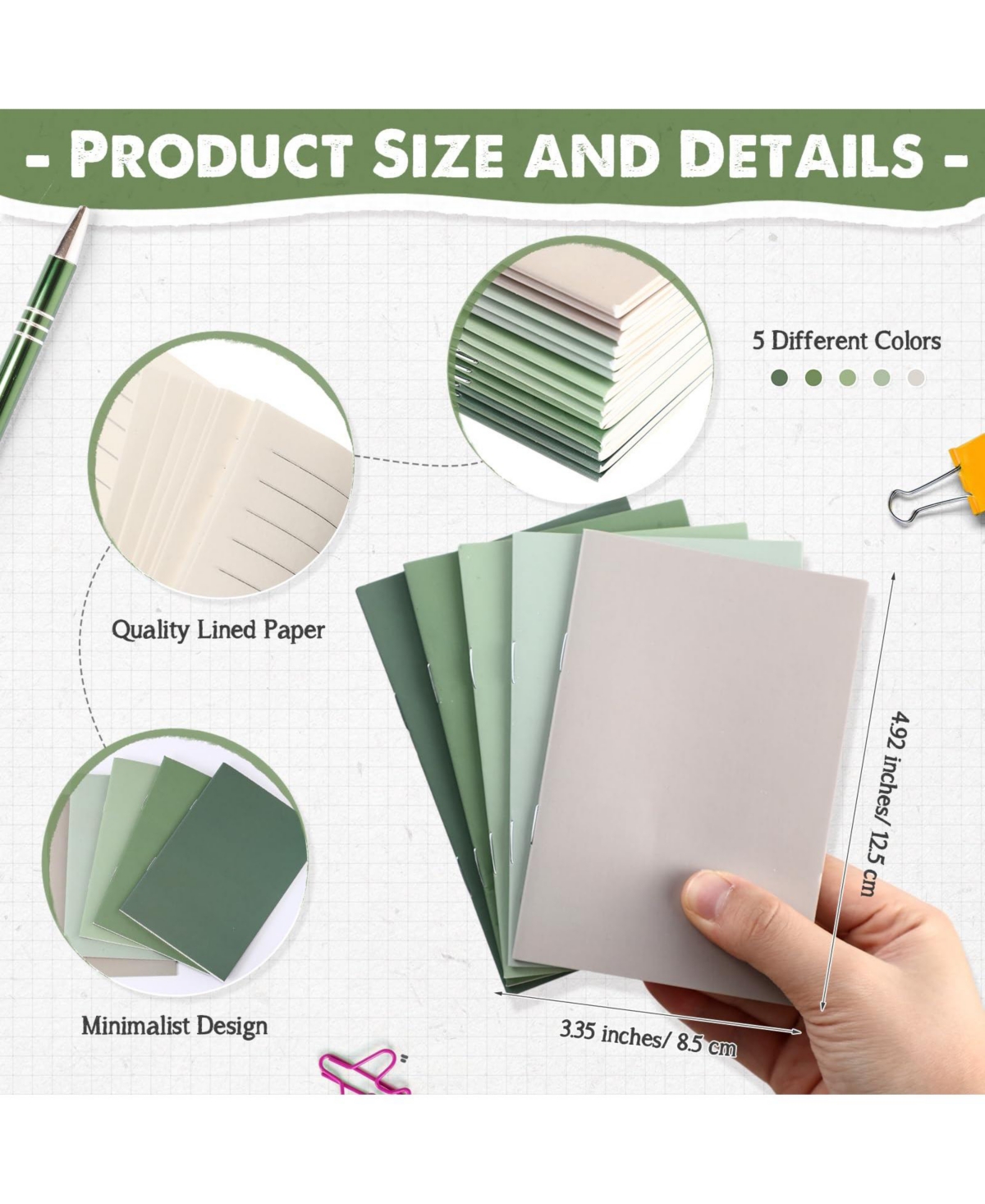 Danrong Notebooks And Ballpoint Pens Bulk Set For School Office Gifts Writing Supplies