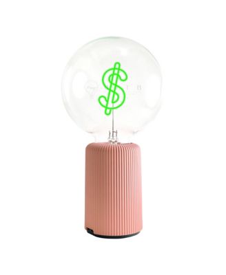Bulb DOLLAR Green with Base Table Lamp PORTABLE Pop Nomad